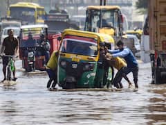 Heavy Rainfall In Gurugram Leads To Waterlogging, Vehicular Movement Affected — SEE PICS