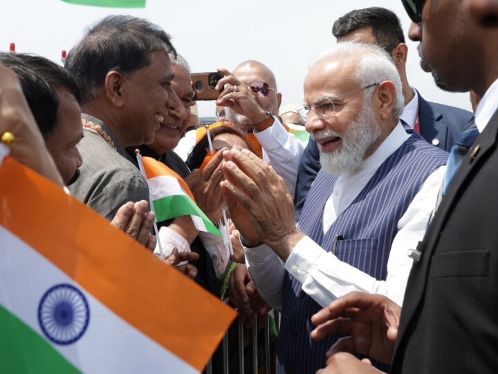 PM Modi US Visit Bharat Mata Ki Jai Modi Modi Chant Echo In New York As ...