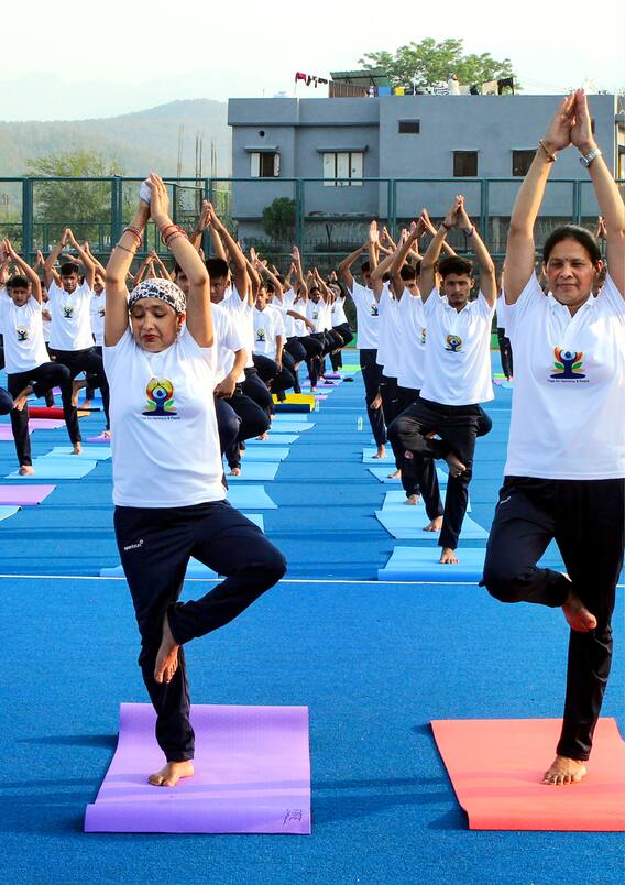 A Glimpse Of International Yoga Day Celebration Across India