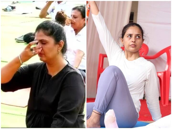 पंकजा मुंडे यांनी छत्रपती संभाजीनगरमधील तर प्रीतम मुंडे यांनी परळीत आयोजित करण्यात आलेल्या योगा शिबिरात सहभाग नोंदवला.