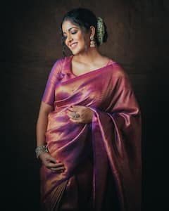 Ishita Dutta Posts Pictures In Plum Pink Kanjivaram Saree : 'My Love For Sarees And This Color'