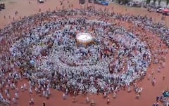 Ashadhi wari 2023 : विठ्ठल नामाची शाळा भरली... इंदापुरात पार पडलं दुसरं अश्व रिंगण