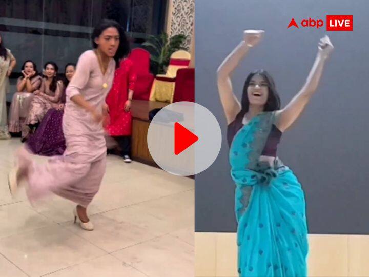 women dance in saree and heels videos viral on social media instagram viral reels Dance Viral Video: साड़ी और हील में जबरदस्त डांस कर रही ये महिलाएं, लोग बोले- माता आ गई