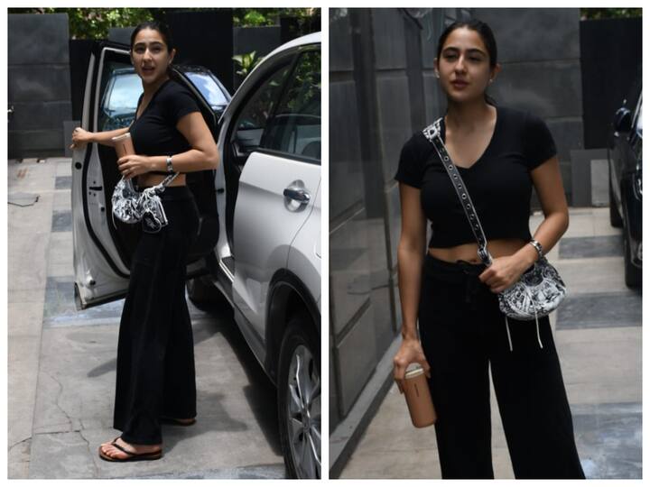 Earlier today, Sara Ali Khan was seen out and about in black attire.