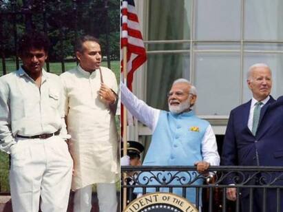 pics shows pm modi visiting white house as a common man 30 years ago PM Modi : 30 வருஷத்துக்கு முன்னாடி எப்படி வந்தேன் தெரியுமா?.. அமெரிக்காவில் பிரதமர் மோடி சொன்ன குட்டி ஸ்டோரி..