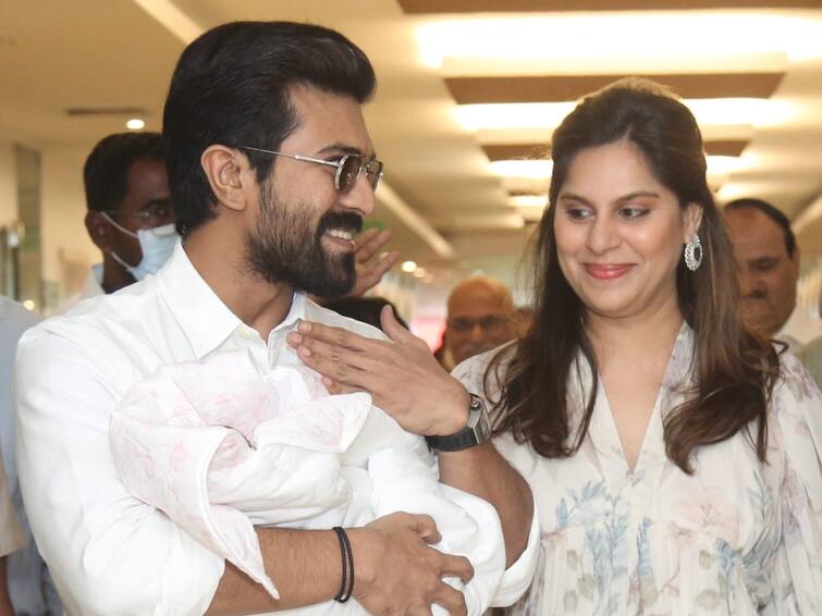 Ram Charan Upasana Baby First Photos Spotted After Discharged From Hospital Check Out Pics Ram Charan Upasana Baby: யார் இந்த தேவதை... பேர் சொல்லும் பூமகள்...! - குழந்தையுடன் புன்னகைக்கும் ராம்சரண் -  வெளியான க்யூட் ஃபோட்டோ