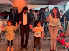 పూజా హెగ్డేతో ‘బుట్టబొమ్మ’ పాటకు డ్యాన్స్ చేసిన హీరో విజయ్ - బన్నీ ఫ్యాన్స్ ఫిదా!