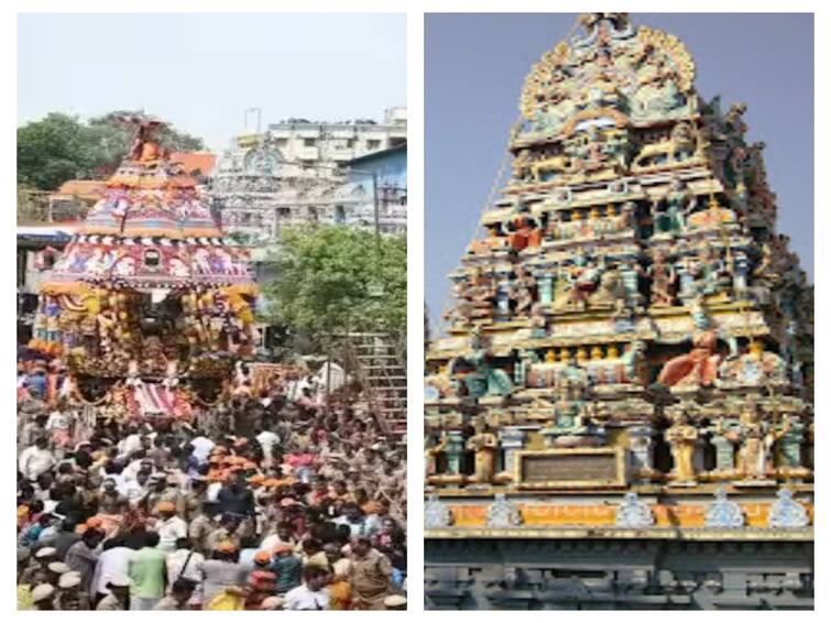 Bramhotsava Thiruvizha in Raveeswarar temple at Vyasarpadi in Chennai Bramhotsavam Vyasarpadi : சென்னை வியாசர்பாடி ரவீஸ்வரர் கோவில் தேர் திருவிழா... ஏராளமான பக்தர்கள் பங்கேற்பு....