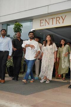 పాప పుట్టాక మొదటిసారి మీడియాకు ముందుకు రామ్ చరణ్ - ఫొటోలు చూసేయండి!