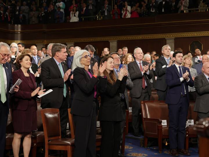 The gathering at the Joint Session of the US Congress applauds PM Narendra Modi post his address, in Washington DC.