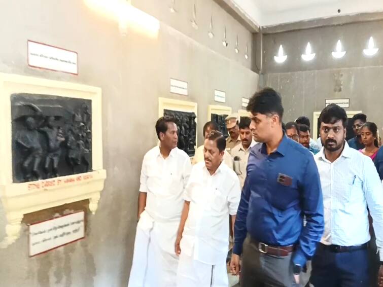 Minister Ramachandran inspected the tourism development work in Mayiladuthurai district TNN மயிலாடுதுறையில்  வளர்ச்சி பணிகளை ஆய்வு செய்த அமைச்சர் ராமச்சந்திரன்