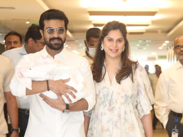 Ram Charan Upasana Baby: யார் இந்த தேவதை... பேர் சொல்லும் பூமகள்...! - குழந்தையுடன் புன்னகைக்கும் ராம்சரண் -  வெளியான க்யூட் ஃபோட்டோ