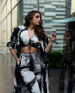 Huma Qureshi Stuns In A Black And White Co-Ord Set