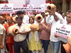 BJP Workers Protest Against Delhi Govt Over Water Problems In National Capital — IN PICS