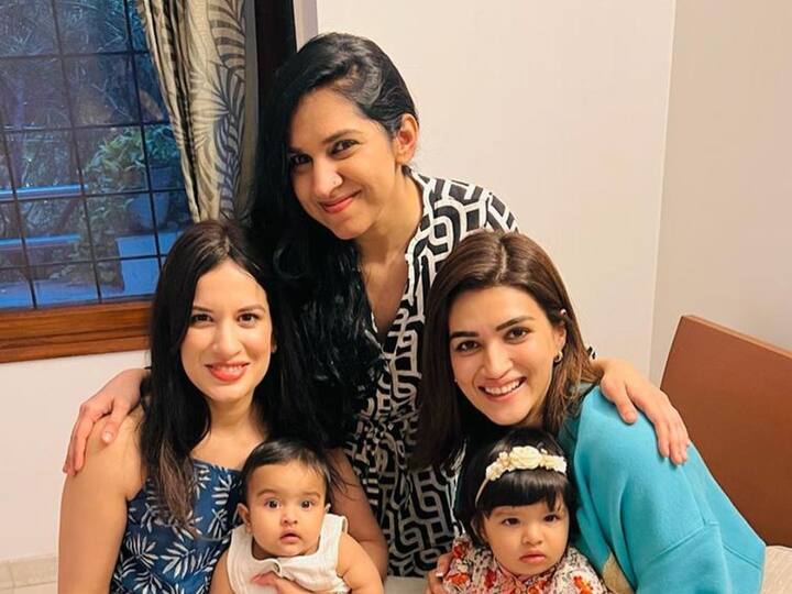 Kriti Sanon has had quite a hectic release schedule with 'Adipurush'. The film and actors have faced quite some backlash. To take some time off, Kriti attended to her Maasi duties and how. See pics