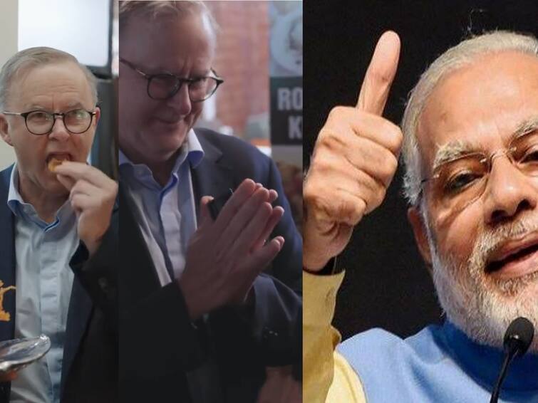Prime Minister of Australia who ate Indian street food recommended by PM Modi and tweeted பிரதமர் மோடி பரிந்துரைத்த இந்திய ஸ்ட்ரீட் உணவுகளை சாப்பிட்டு டுவீட் செய்த ஆஸ்திரேலிய பிரதமர்!