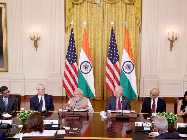 usa president joe bidens special gift for pm modi and google ceo have special announcement Modi Biden Meeting: ”எதிர்காலம் நாம தான்” - பிரதமர் மோடிக்கு பைடன் தந்த சூப்பர் பரிசு..குஜராத்தில் களமிறங்கும் கூகுள் நிறுவனம்