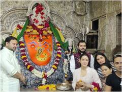 'जरा हटके जरा बचके' की सफलता बाद इंदौर पहुंचीं सारा अली खान, 'बप्पा' के सामने टेका माथा