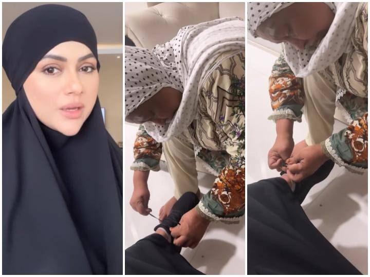 Watch: Sana Khan को प्रेग्नेंसी में झुकने में हुई दिक्कत तो बूढ़ी मां ने बांधे जूते के फीते, एक्ट्रेस ने रोते हुए शेयर की वीडियो Sana Khan could not bend during pregnancy her mother tied her shoelaces actress shared video Watch: Sana Khan को प्रेग्नेंसी में झुकने में हुई दिक्कत तो बूढ़ी मां ने बांधे जूते के फीते, एक्ट्रेस ने रोते हुए शेयर की वीडियो