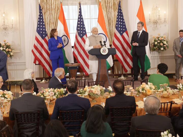 US Vice President Kamala Harris and Secretary of State Antony Blinken on Friday hosted a luncheon for Prime Minister Narendra Modi at the State Department.