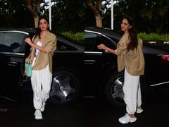 'सत्यप्रेम की कथा' के प्रमोशन के लिए  Kartik Aaryan संग निकली Kiara Advani, व्हाइट टॉप और ट्राउजर के साथ जैकेट में लगीं स्टाइलिश