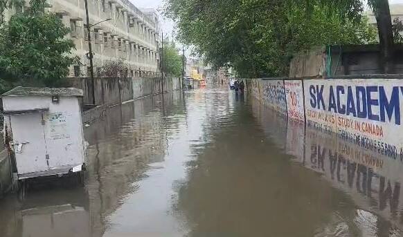 Heavy rainfall in Anand umreth Gujarat Rain: નડિયાદમાં પડેલા ભારે વરસાદને કારણે નીચાણવાળા વિસ્તારોમાં  ભરાયા પાણી