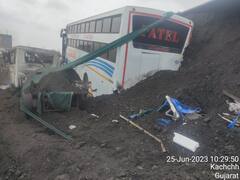 Accident: ભચાઉના કટારીયા પાસે 4 વાહનો વચ્ચે સર્જાયો અકસ્માત, જુઓ તસવીરો