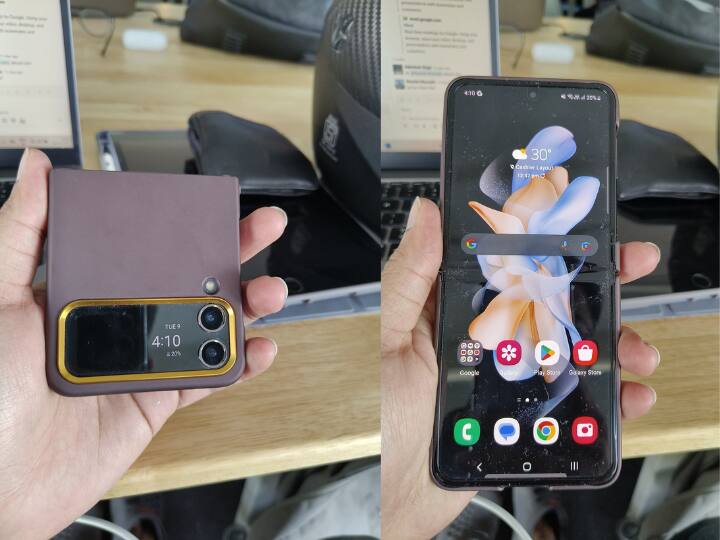 Galaxy Z Flip 4: इसमें 6.7 इंच की मेन डिस्प्ले और 1.9 इंच की कवर डिस्प्ले मिलती है. फोटोग्राफी के लिए रियल पैनल पर 12+12MP के दो कैमरा हैं. स्मार्टफोन की कीमत 89,999 रुपये है. इसमें कंपनी 3700 एमएएच की बैटरी देती है.
