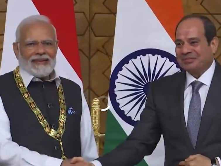 PM Narendra Modi Conferred With Order Of The Nile Award, Egypt's Highest State Honour Egyptian President Abdel Fattah al-Sisi PM Modi Conferred With 'Order Of The Nile' Award, Egypt's Highest State Honour