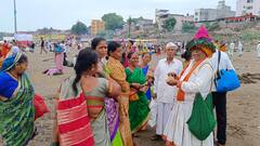 Pandharpur : चंद्रभागेच्या तिरी वारकऱ्यांची मांदियाळी