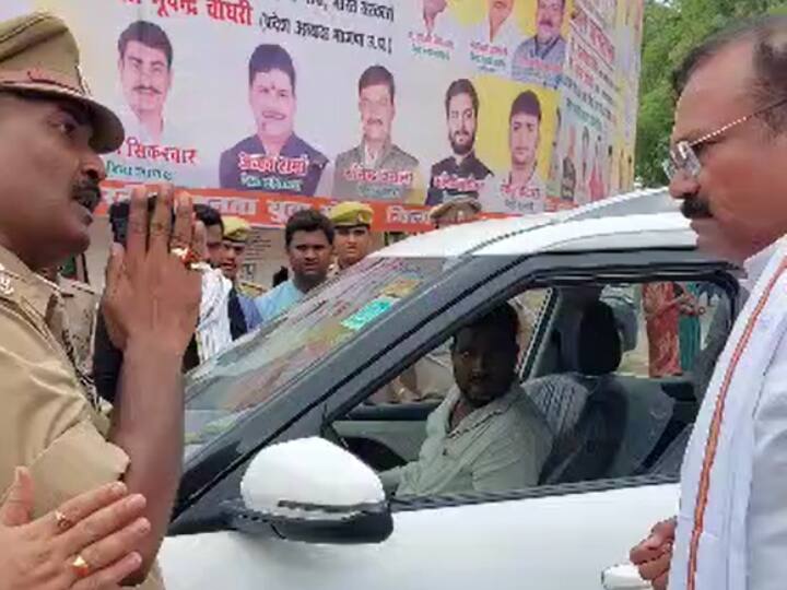 Agra BJP MLA Rajkumar Chahar And Inspector Heated Debate SP Media Cell Attacks On CM Yogi Adityanath UP News: बीजेपी सांसद और इंस्पेक्टर में जमकर बहस, सपा ने CM योगी को घेरा, कहा- 'MP-MLA रोजाना आपका...'