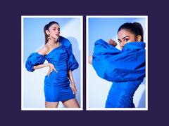 Rakul Preet Paints Instagram Blue In An Off-Shoulder Dress