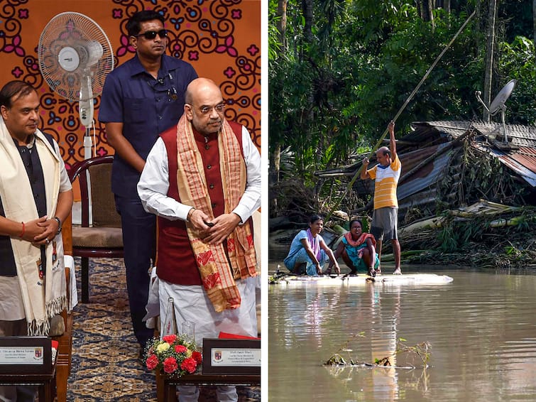 Assam Floods Union Minister Amit Shah Speaks To Assam CM Himanta Biswa Sarma Over Flood Situation Assam Floods: Amit Shah Dials CM Himanta As Situation Remains Grim, Assures Centre's Support