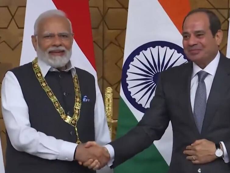 PM Modi Honoured with Order Of The Nile Award Egypt Highest State Honour Narendra Modi Egypt Visit PM Modi Award: ప్రధాని మోదీకి మరో అత్యున్నత అవార్డు, ఆర్డర్ ఆఫ్ ది నైల్‌తో సత్కరించిన ఈజిప్ట్