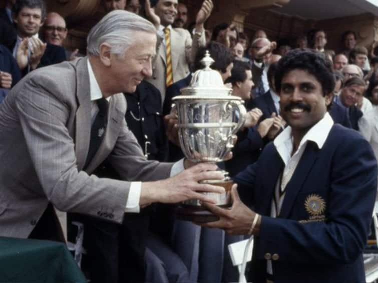 40 Years 1983 World Cup Win India Created History On This Day June 25 1983 Beating West Indies at Lords detail marathi news 1983 World Cup Win:  ... आणि तो त्यादिवशी खऱ्या अर्थाने भारतीय क्रिकेटचा 'देव' ठरला! भारताला विश्वचषक मिळवून देण्यात कपिल देव यांचा मोलाचा वाटा