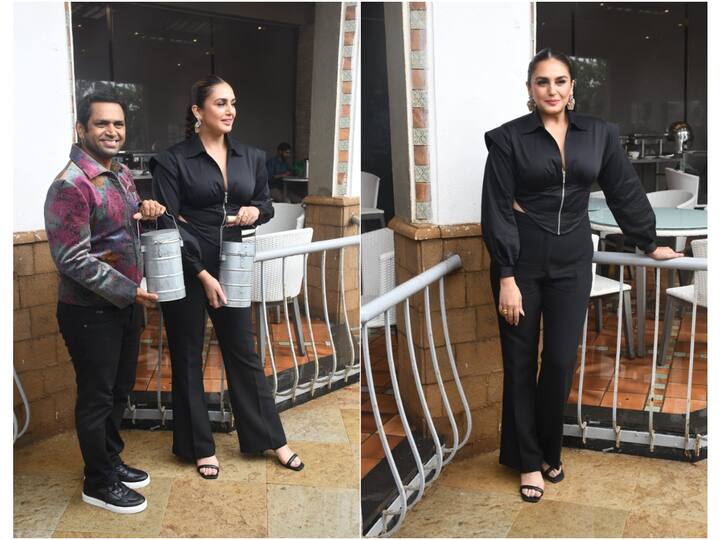 Huma Qureshi and Sharib Hashmi are busy promoting their upcoming film 'Tarla', a biopic of celebrity cook Tarla Dalal. The actors stepped out for the film's promotions in Mumbai.