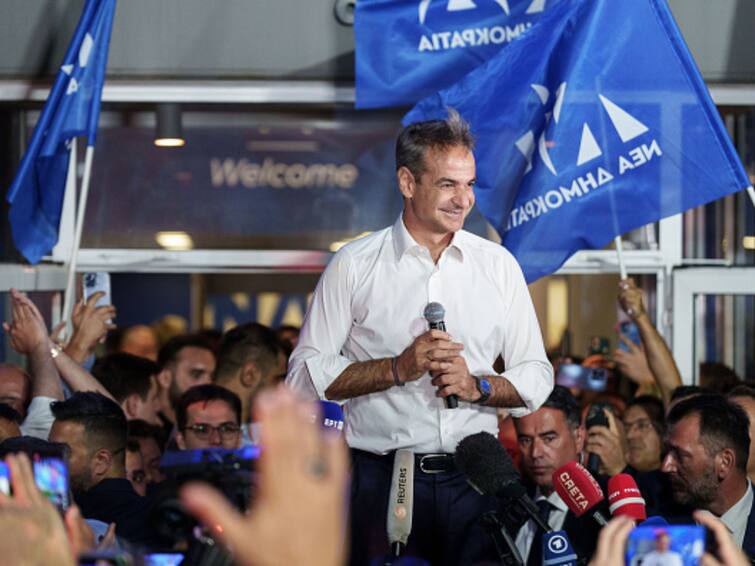 Conservative Greek PM Kyriakos Mitsotakis Secures Second Term With Thumping Majority Election New Democracy party Conservative Greek PM Mitsotakis Secures Second Term With Thumping Majority