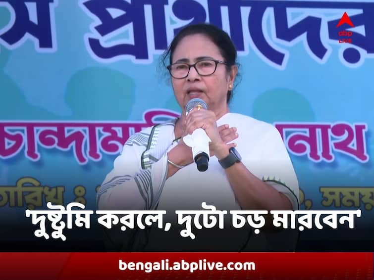 Panchayat Election Mamata Banerjee Says people to slap TMC workers if they caught wrong doing Mamata Banerjee : 'যদি কেউ দুষ্টুমি করে, দুটো চড় মারবেন' পঞ্চায়েতের প্রচারে তৃণমূল কর্মীদের শাসনের বার্তা মমতার