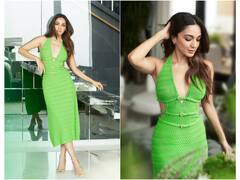 Kiara Advani Is A Treat For Sore Eyes In A Green Dress, Sidhartha Malhotra Can't Keep Calm