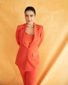 Kajol Oozes Boss Vibes In Orange Pantsuit
