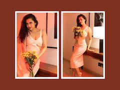 Tejasswi Prakash Poses In An Off-White Cut-Out Dress. See Pics