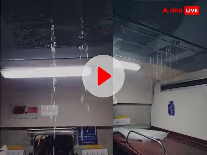 waterfall in indore Mumbai avantika express second ac coach Western Railway reply after video viral ट्रेन में अचानक बहने लगा झरना! Avantika एक्सप्रेस के AC कोच के छत से गिरने लगा पानी- Video Viral