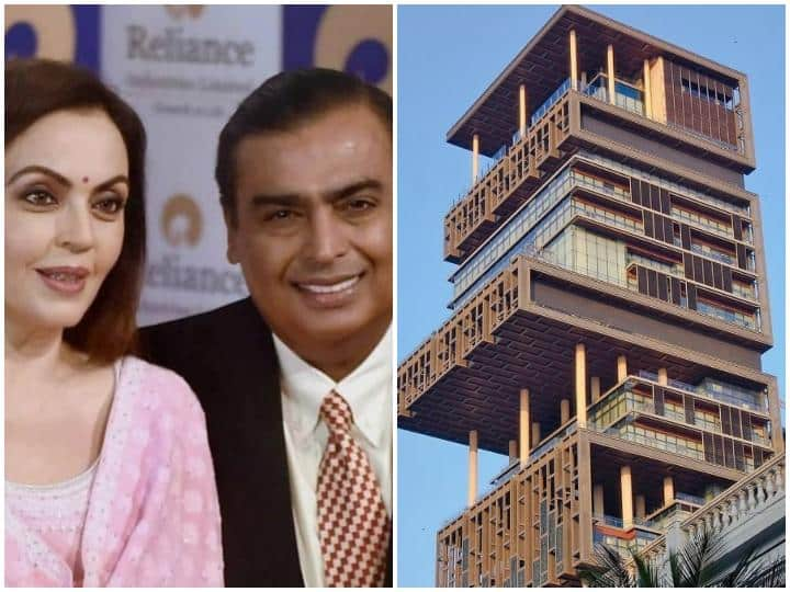 Ambani Home Pics: मुकेश अंबानी अपने पूरी फैमिली के साथ दुनिया से सबसे महंगे घरों में से एक एंटीलिया में बेहद शान से रहते हैं. चलिए आज अंबानी फैमिली के इस महलनुमा घर की इनसाइड तस्वीरें देखते हैं.