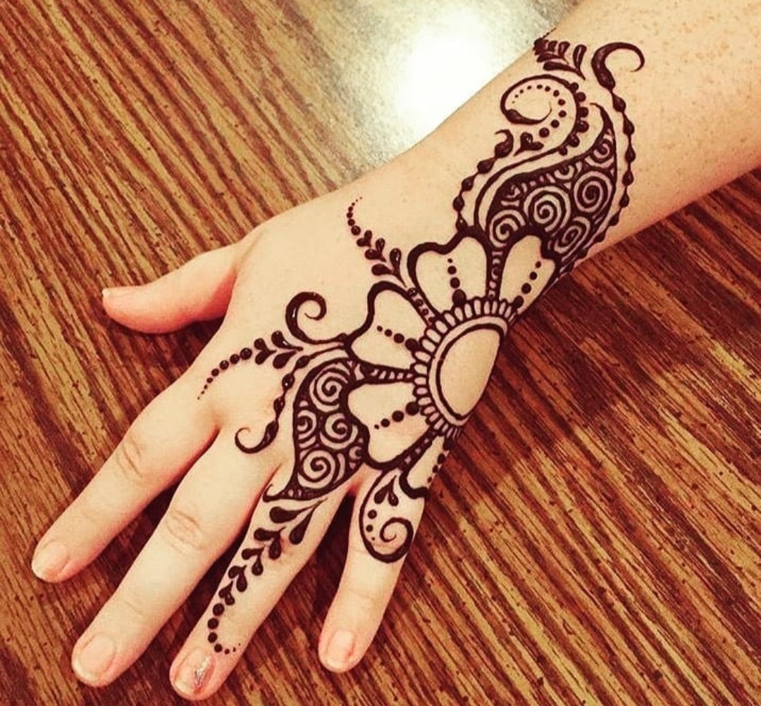 Beautiful Big Flower mehndi Design || Easy Arabic Mehndi Design For Front  Hands - YouTube