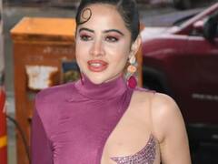 Uorfi Javed: शॉर्ट ड्रेस-हाय हिल्स घालून पोज देत होती उर्फी जावेद; पायऱ्यांवरुन पडता पडता वाचली, पाहा फोटो...