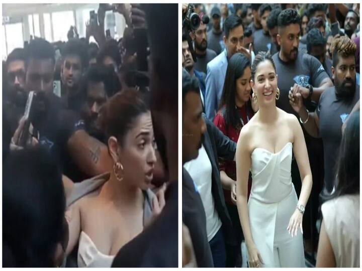 fans misbehavior Tamannaah Bhatia in trivandram lulu mall in kerala Tamannaah: அத்துமீறிய ரசிகர்கள்.. ஆத்திரத்தில் கத்திய தமன்னா.. கடை திறப்பு நிகழ்ச்சியில் பரபரப்பு..!