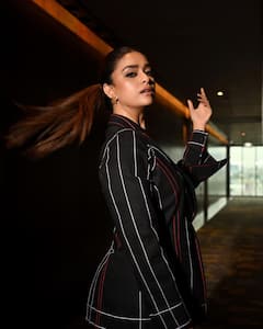 Keerthy Suresh Gives Boss Vibes In Black Pant Suit. See Pics
