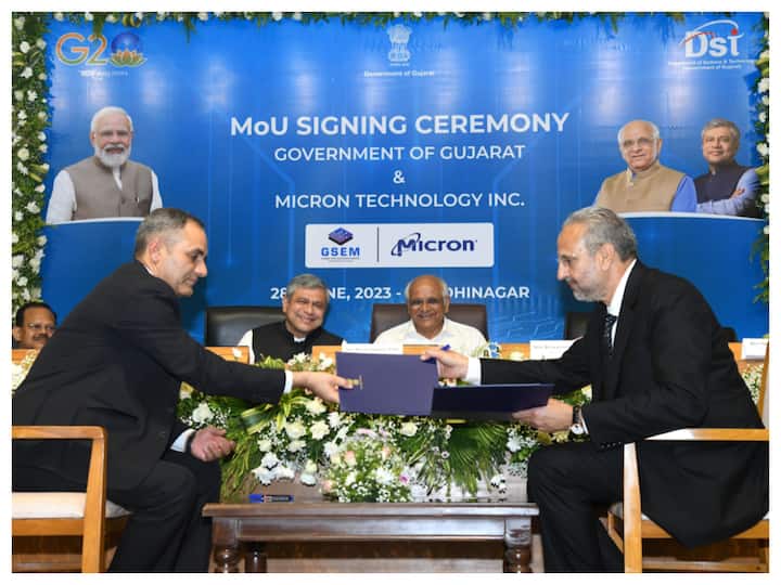 Gujarat Inks Deal With US Chip Maker Micron To Set Up India's First Semiconductor Unit Gujarat Inks Deal With US Chip Maker Micron To Set Up India's First Semiconductor Unit