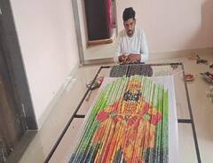 Aashadhi Wari 2023: विठ्ठल... विठ्ठल... 40 हजार तुळशीच्या मण्यांपासून तरुणानं साकारलं विठुरायाचं मोझॅक चित्र
