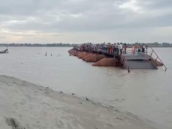 Bihars Vaishali Ganga River Temporary Bridge Washed away due to strong winds ann Ganga River Bridge: बिहार के वैशाली में गंगा नदी के ऊपर बना पीपा पुल तेज हवाओं से बहा, फंसे लोगों को निकाला गया सुरक्षित